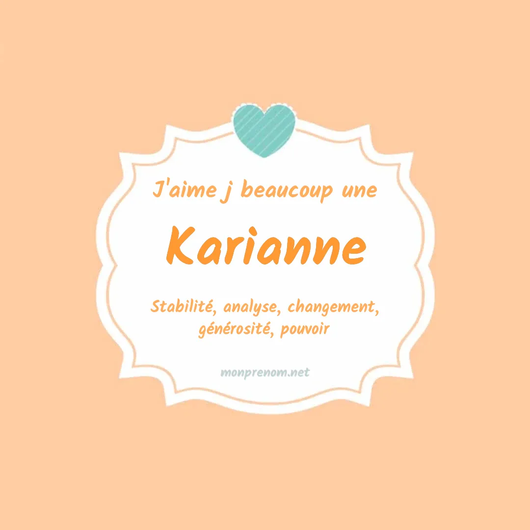 j'aime beaucoup Karianne