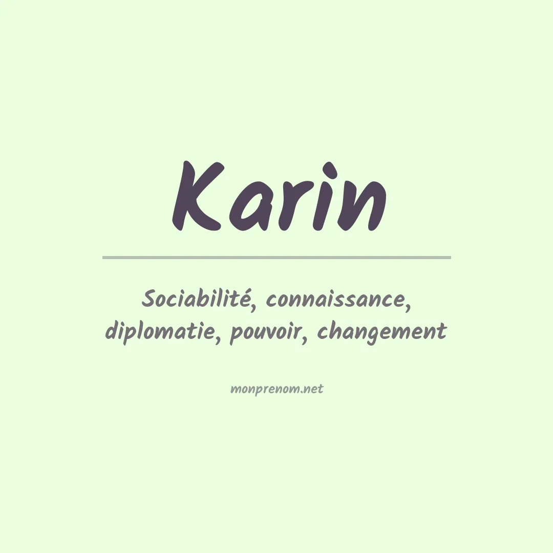 Signification du Prénom Karin