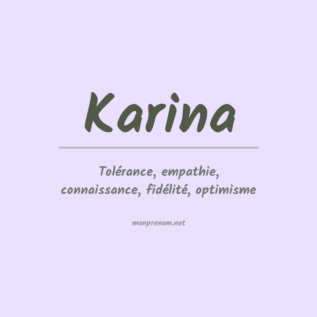 Signification du Prénom Karina