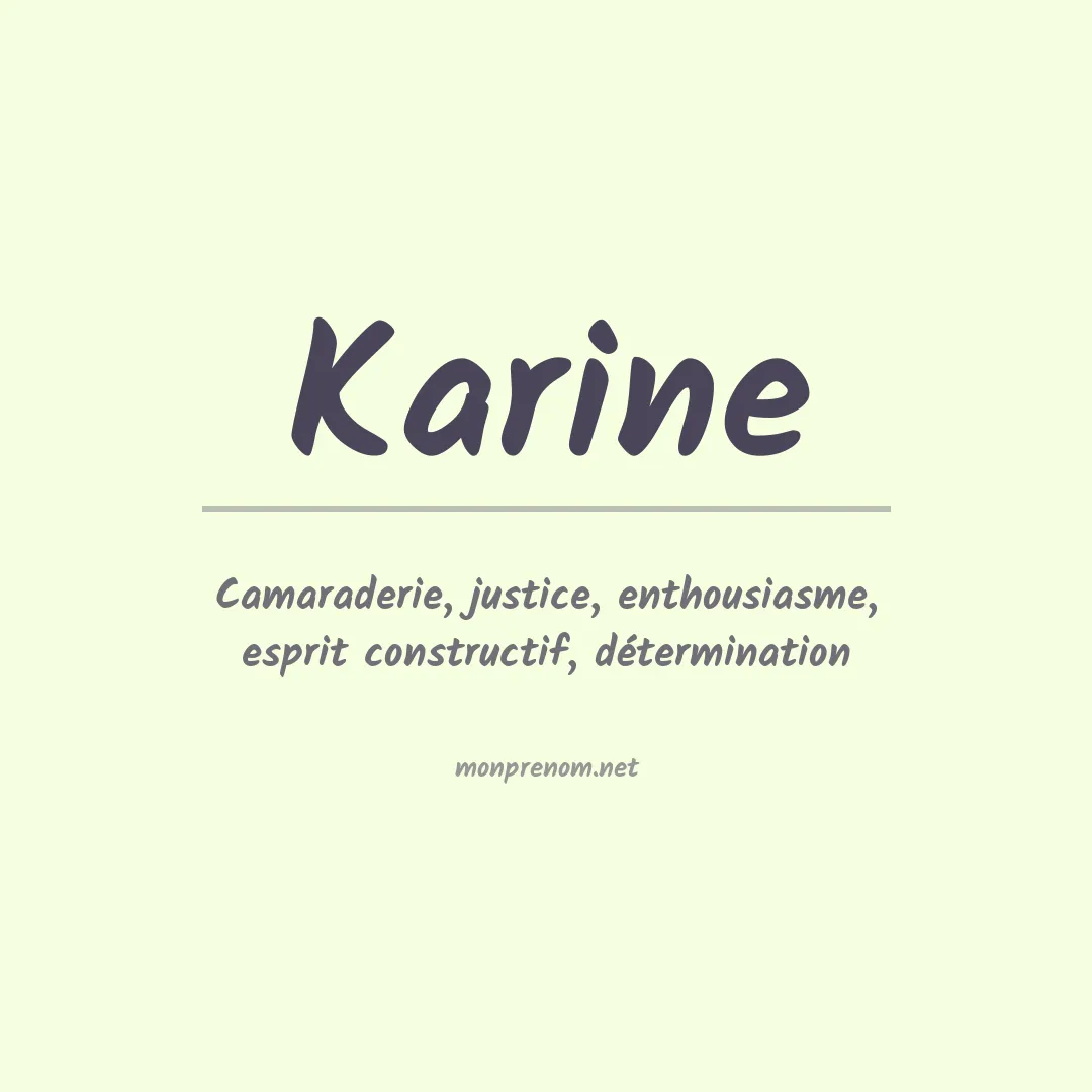 Signification du Prénom Karine