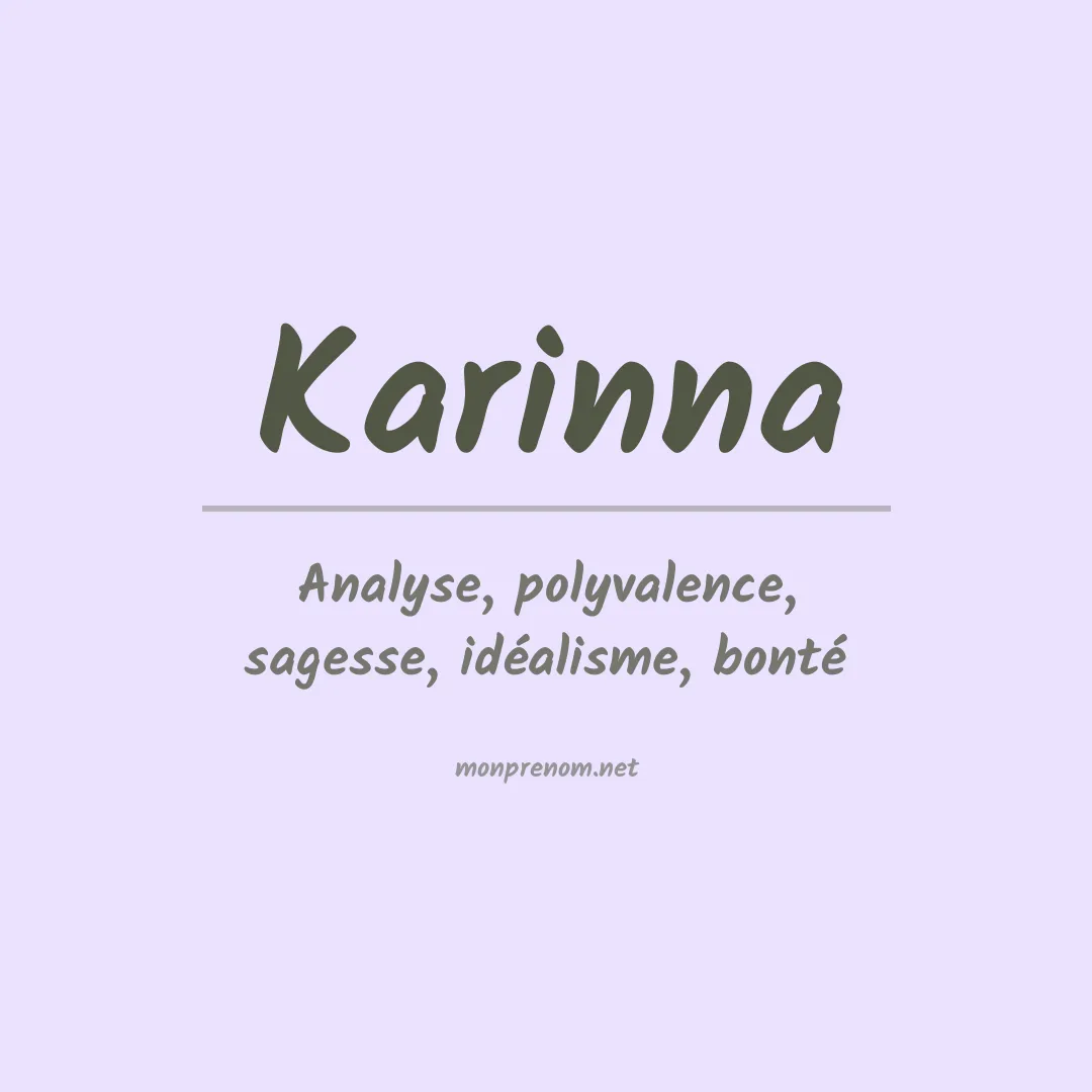 Signification du Prénom Karinna