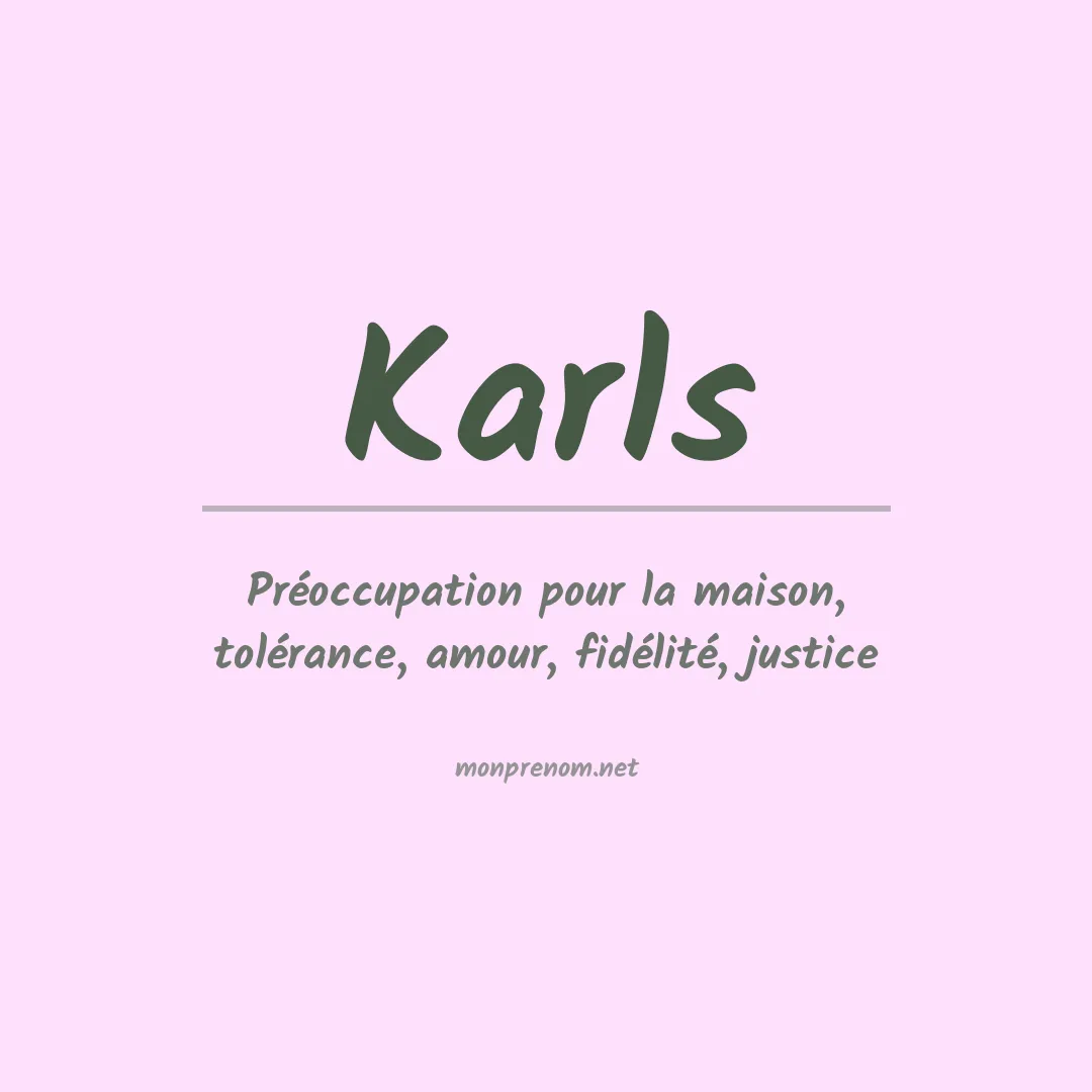 Signification du Prénom Karls