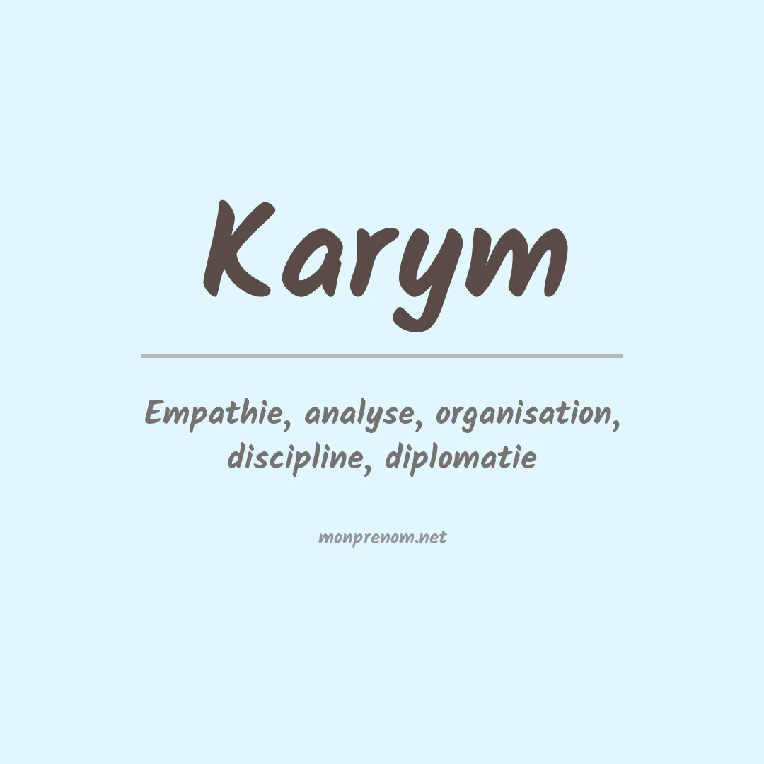 Signification du Prénom Karym