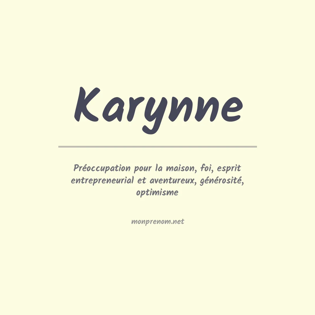 Signification du Prénom Karynne