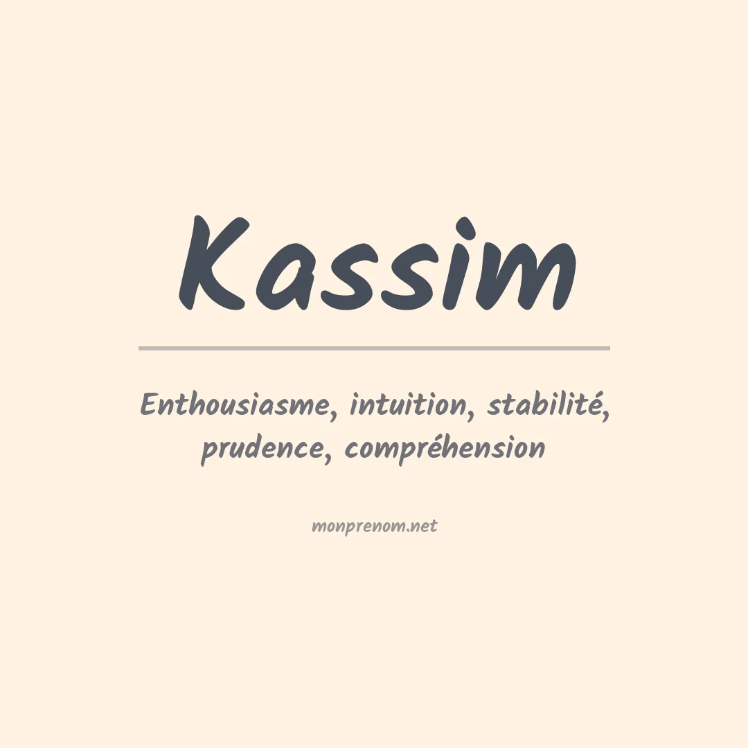 Signification du Prénom Kassim