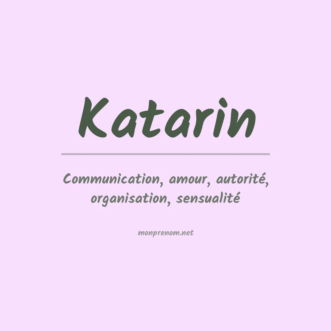 Signification du Prénom Katarin