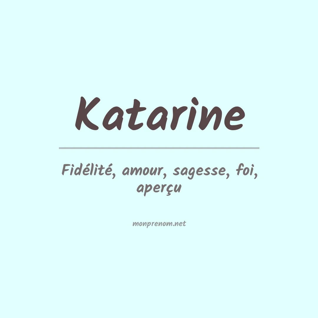 Signification du Prénom Katarine