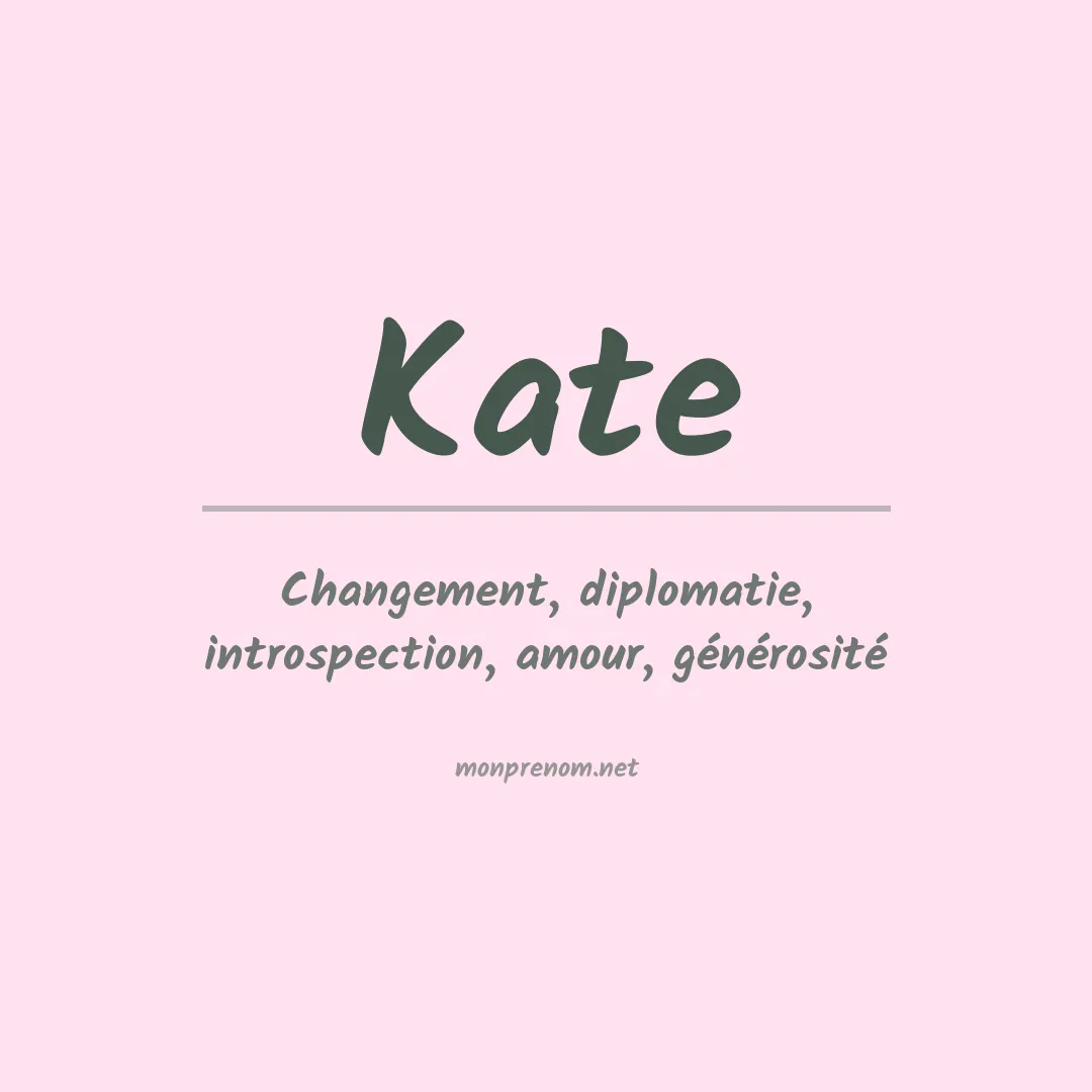 Signification du Prénom Kate