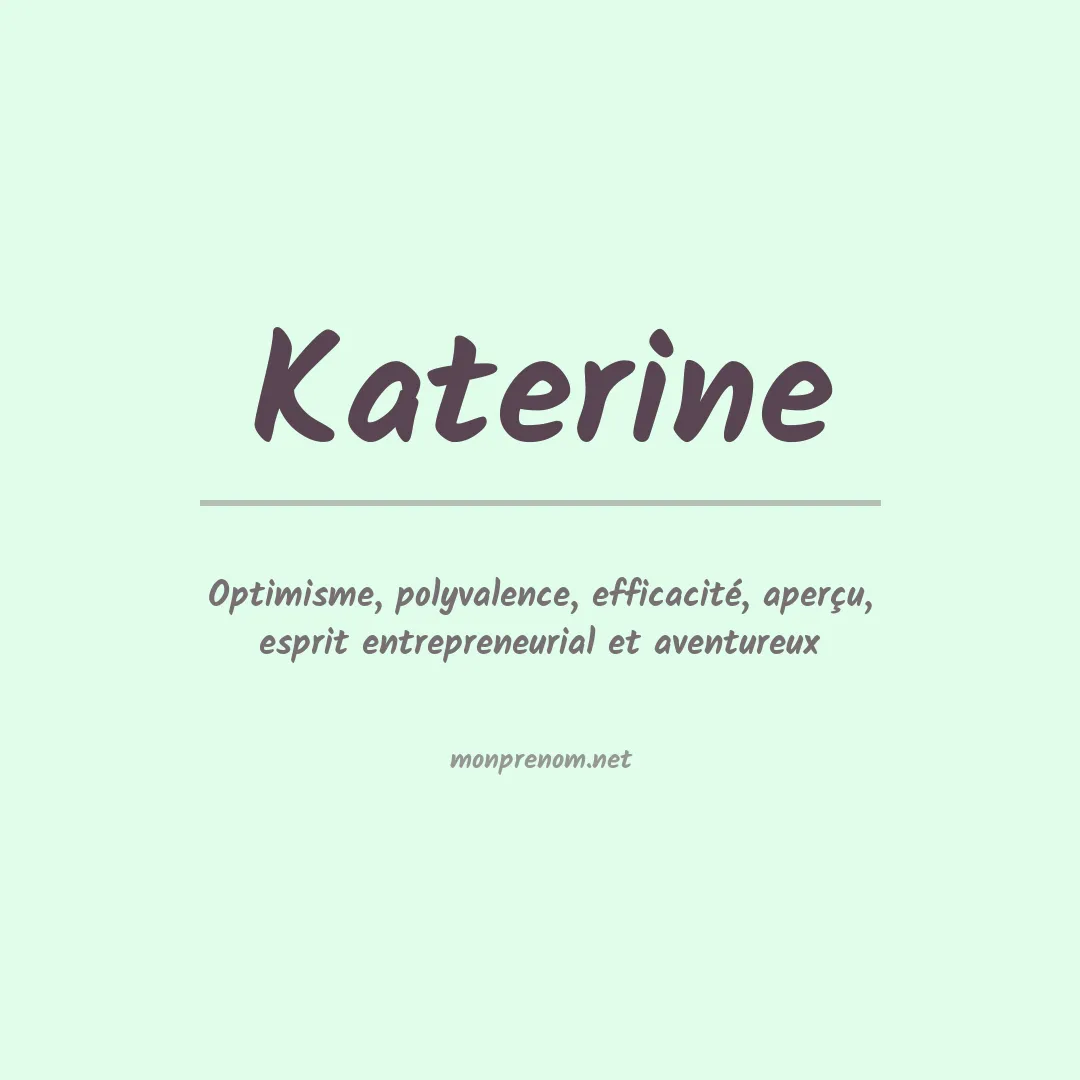 Signification du Prénom Katerine