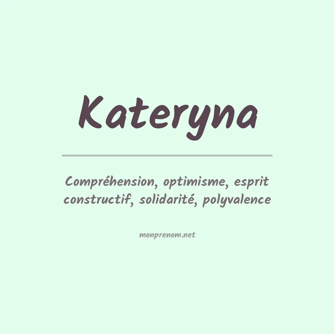 Signification du Prénom Kateryna