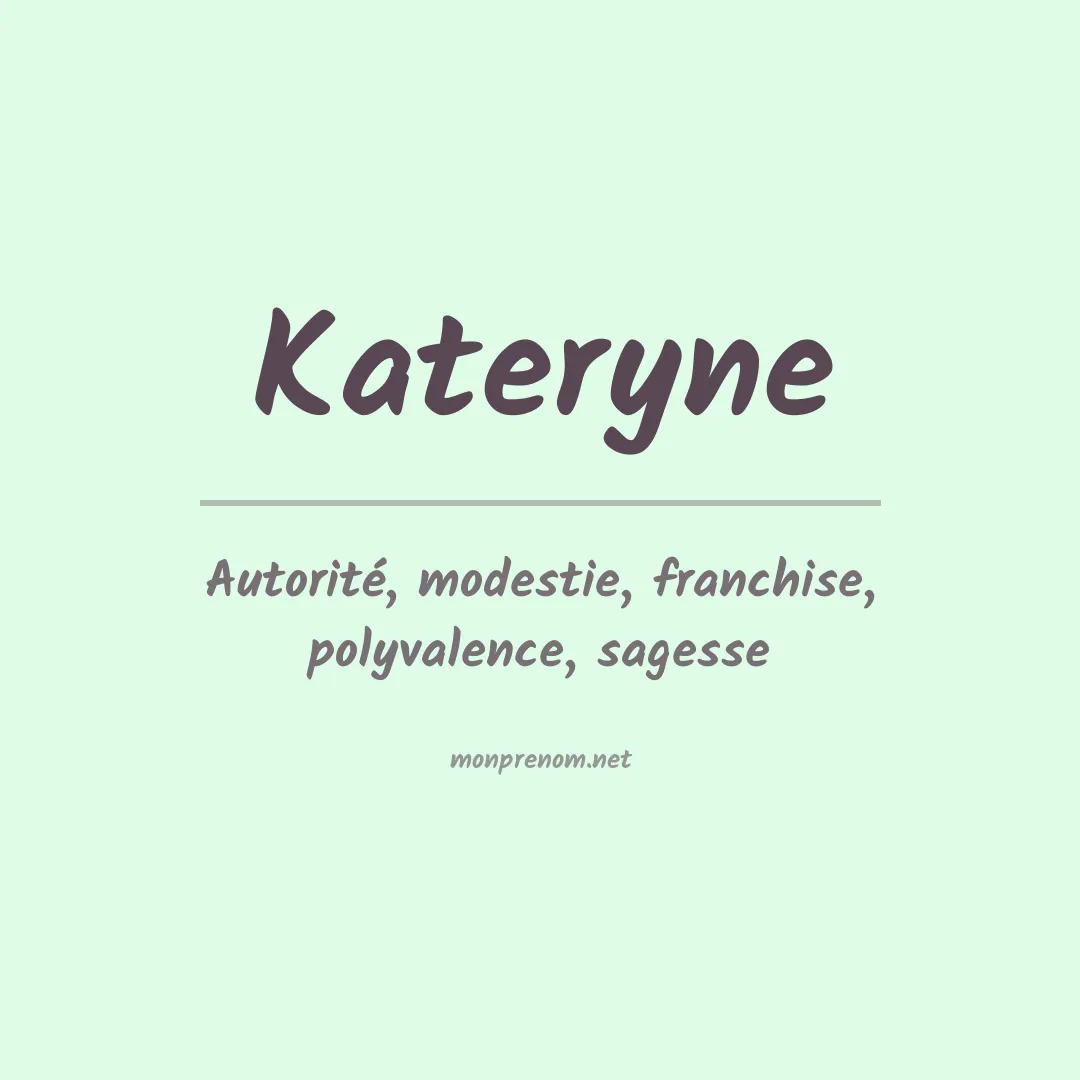 Signification du Prénom Kateryne