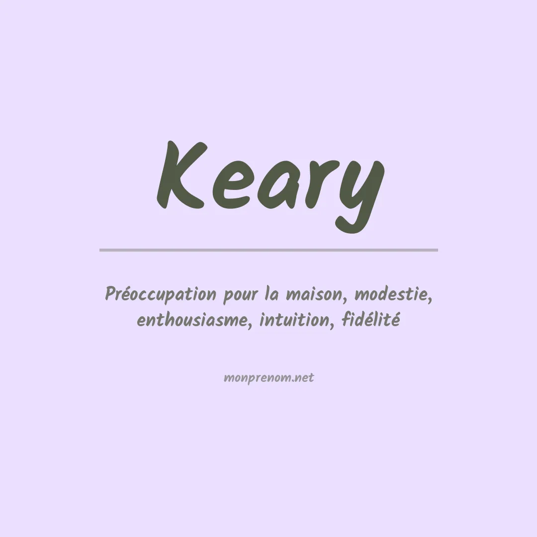 Signification du Prénom Keary