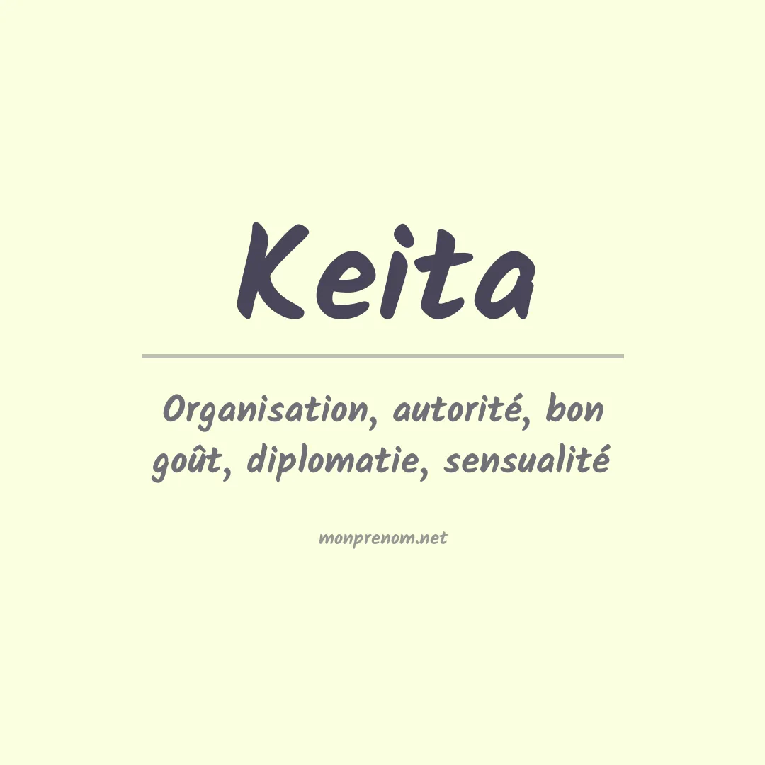 Signification du Prénom Keita