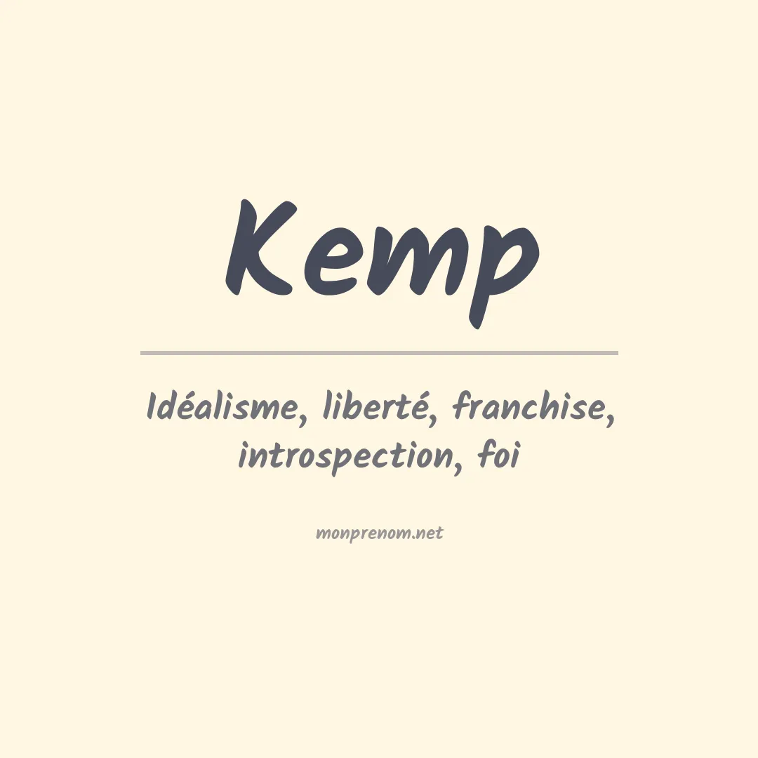 Signification du Prénom Kemp