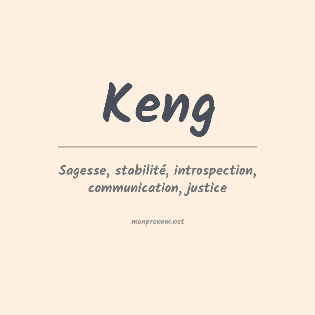 Signification du Prénom Keng