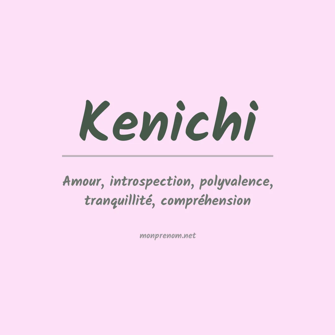 Signification du Prénom Kenichi