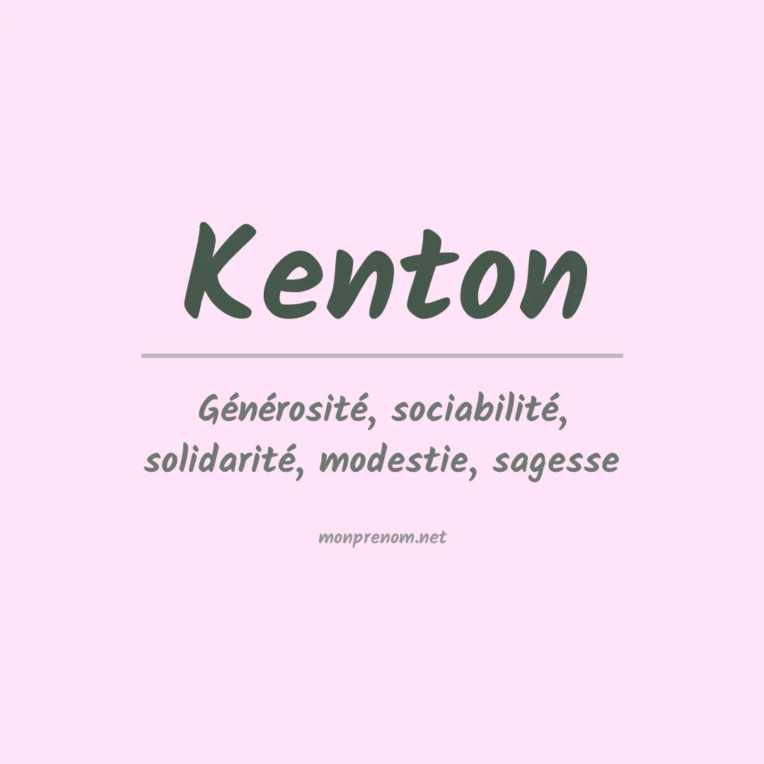 Signification du Prénom Kenton