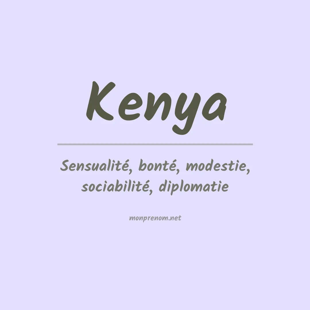 Signification du Prénom Kenya