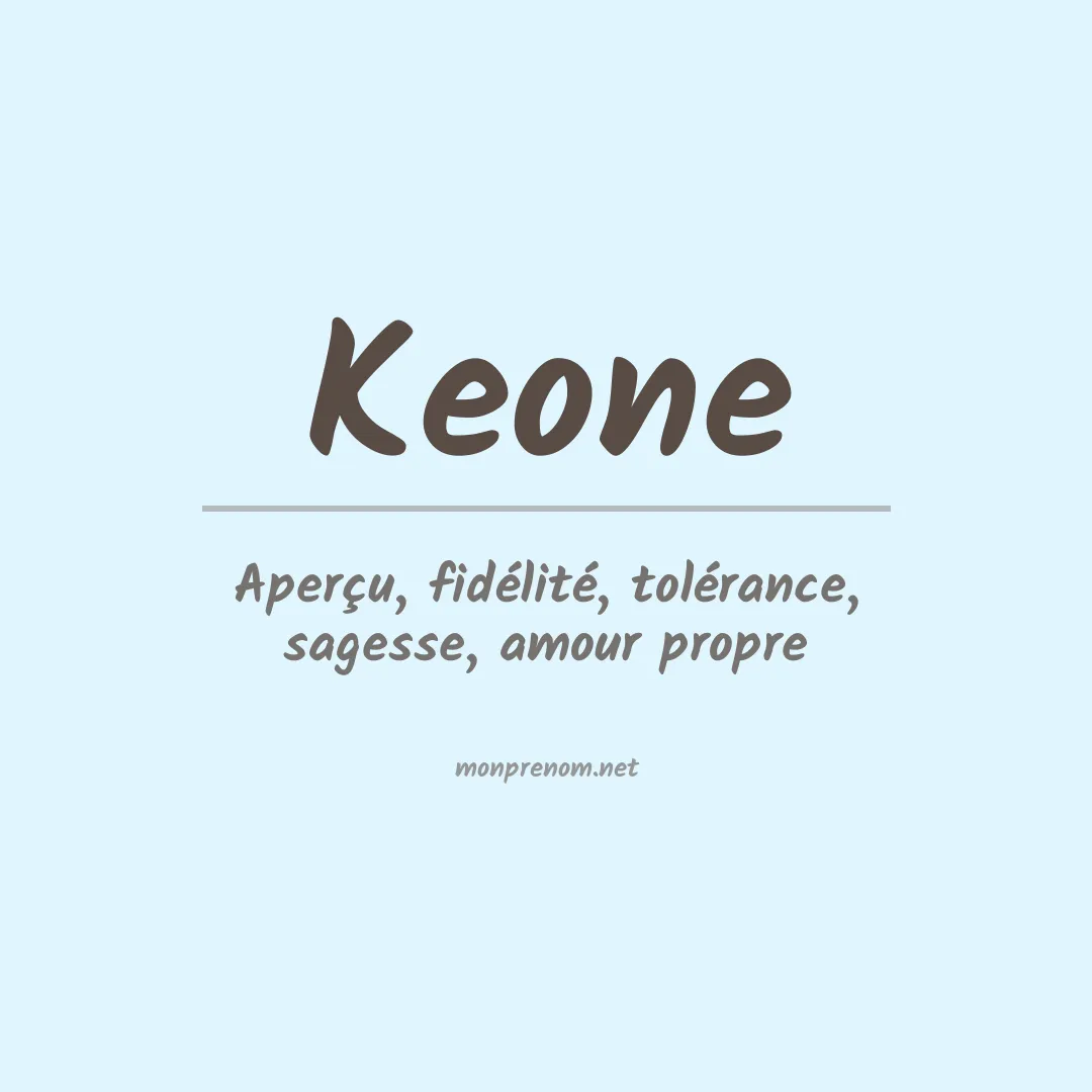 Signification du Prénom Keone Signification du Prénom Keone