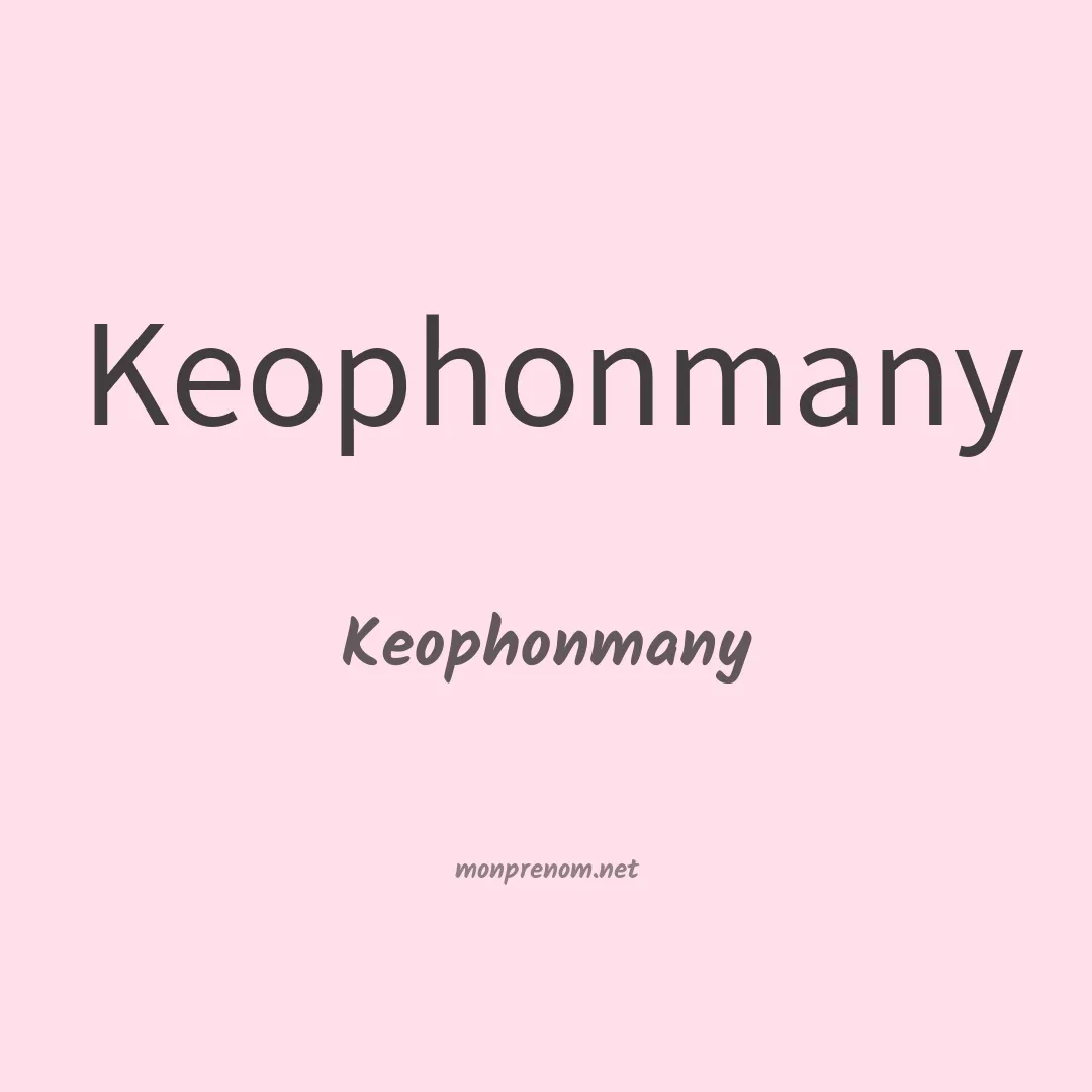 Keophonmany en chino