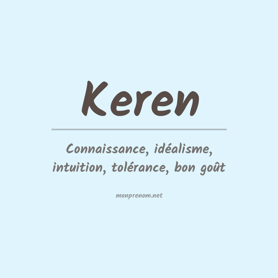 Signification du Prénom Keren