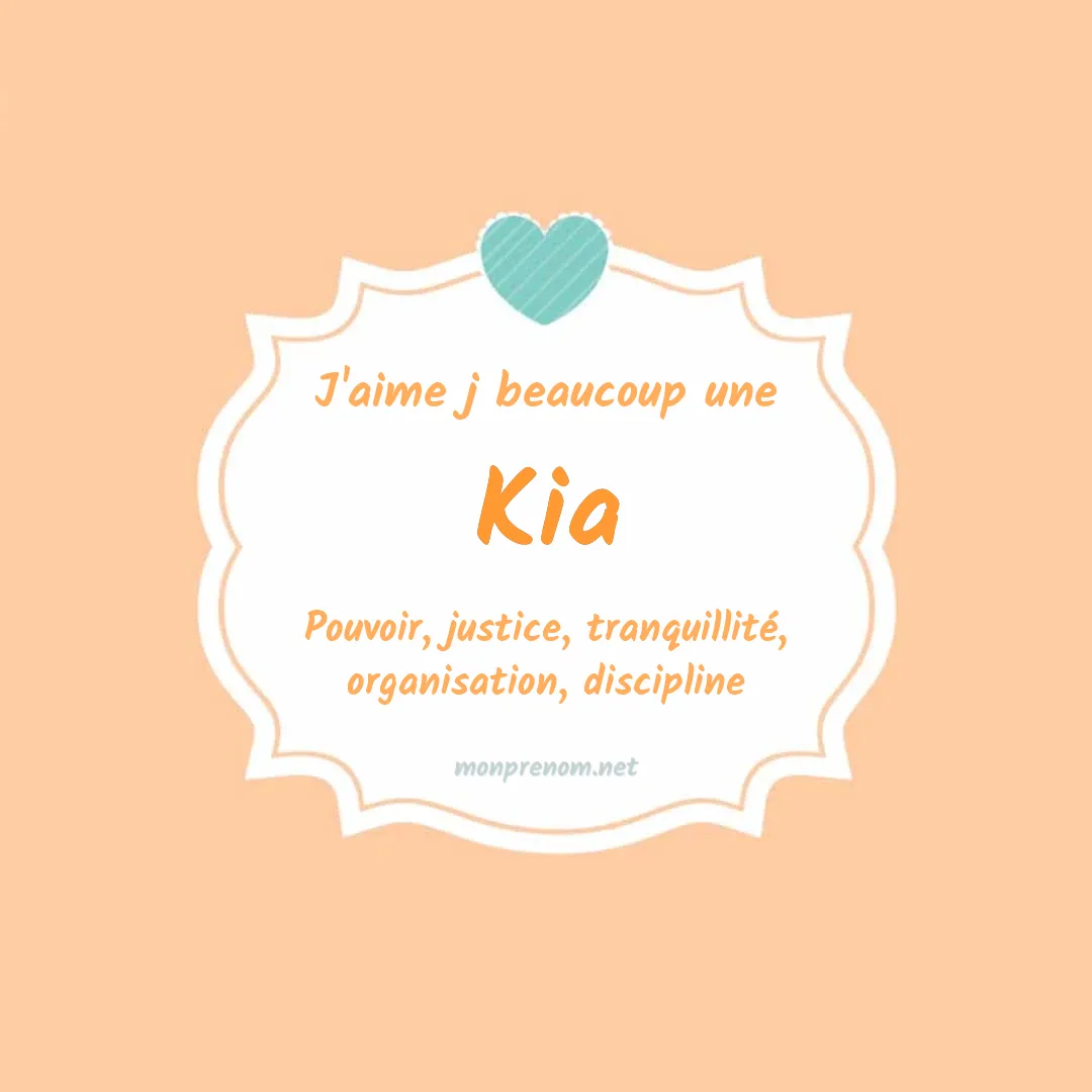 j'aime beaucoup Kia