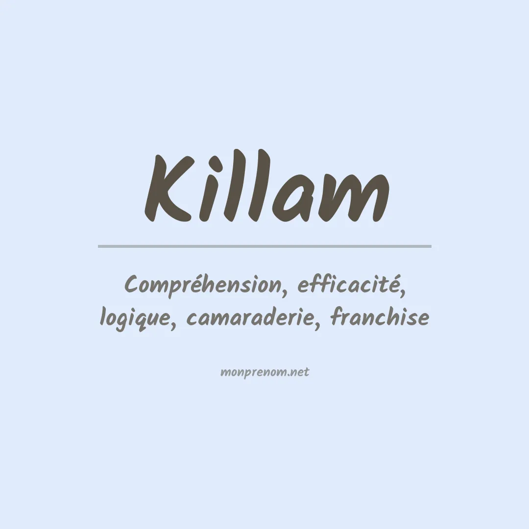 Signification du Prénom Killam