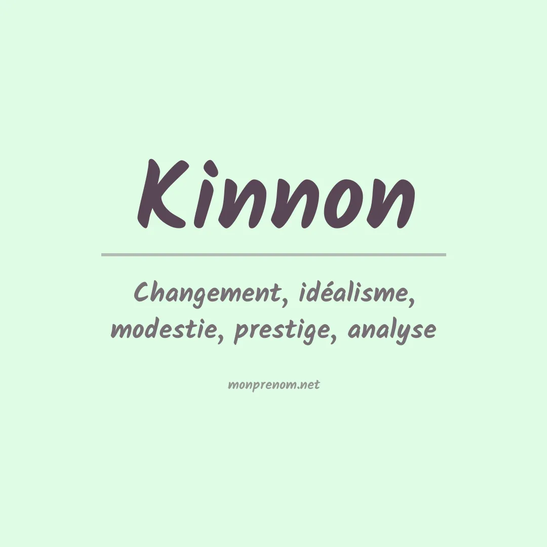 Signification du Prénom Kinnon