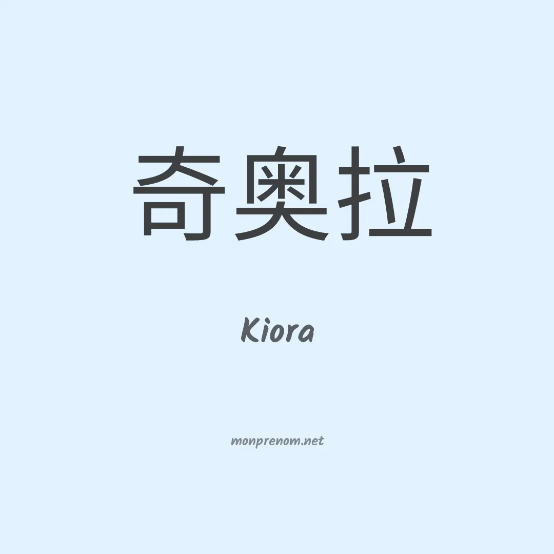Kiora en chino