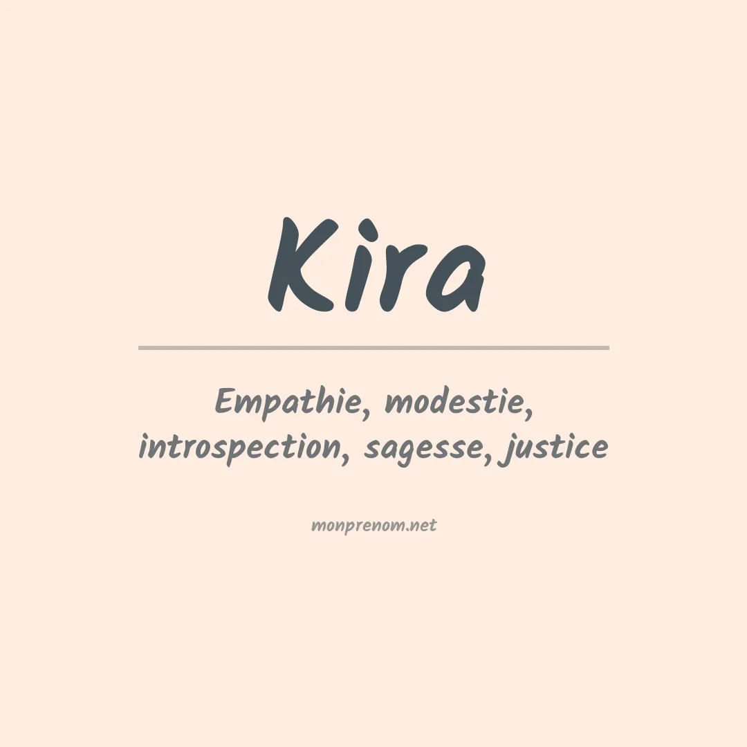 Signification du Prénom Kira