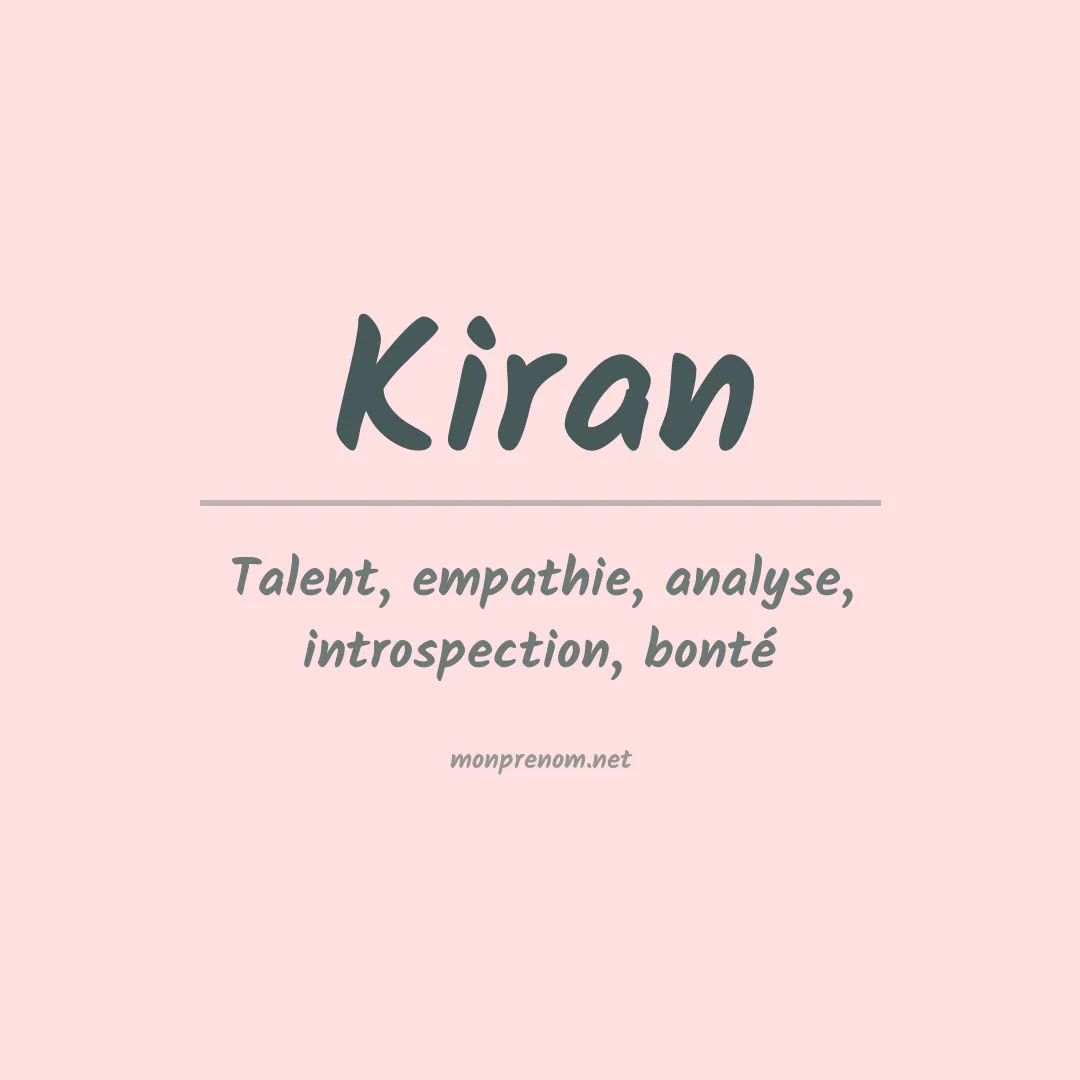 Signification du Prénom Kiran Signification du Prénom Kiran