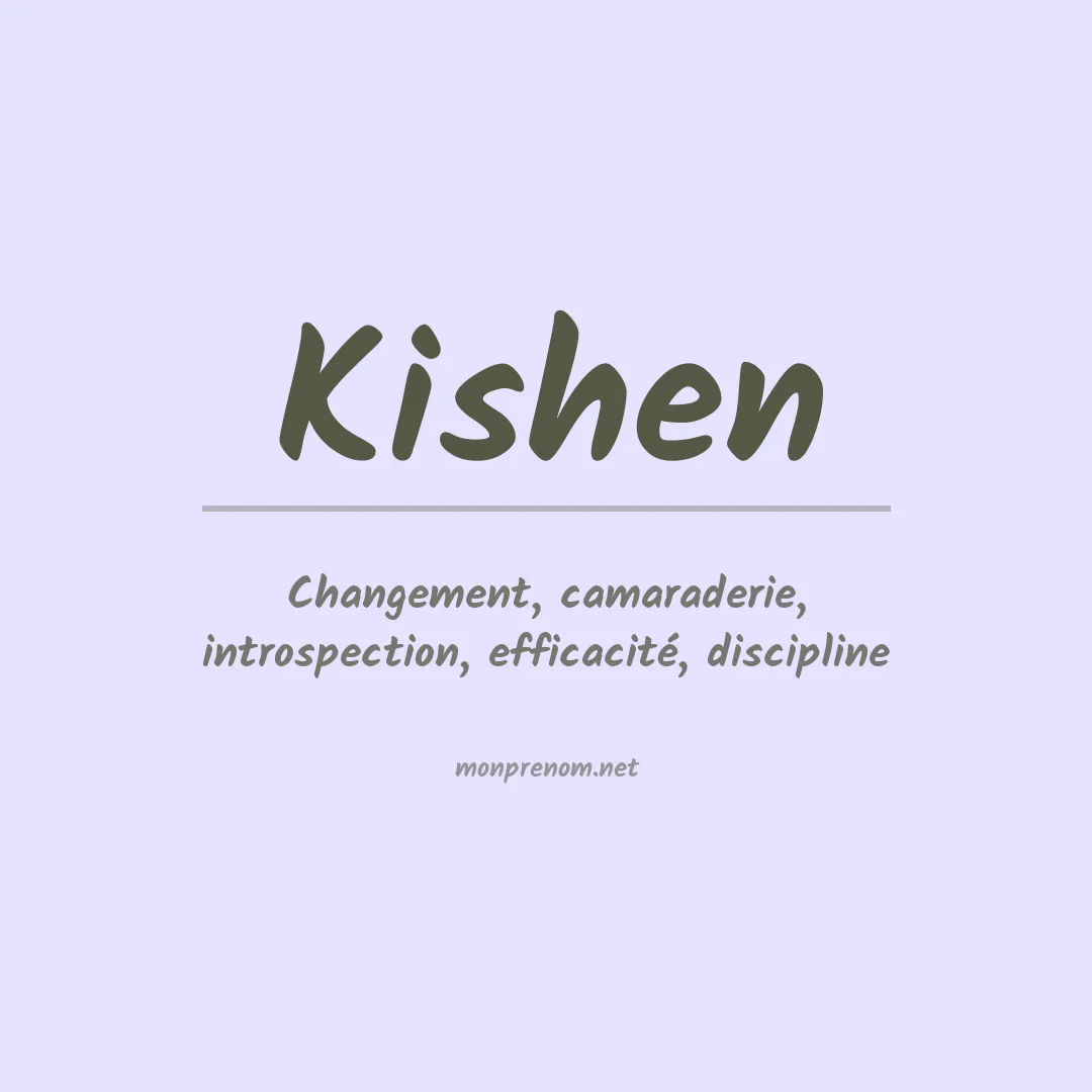 Kishen Lettering Signification du Prénom Kishen