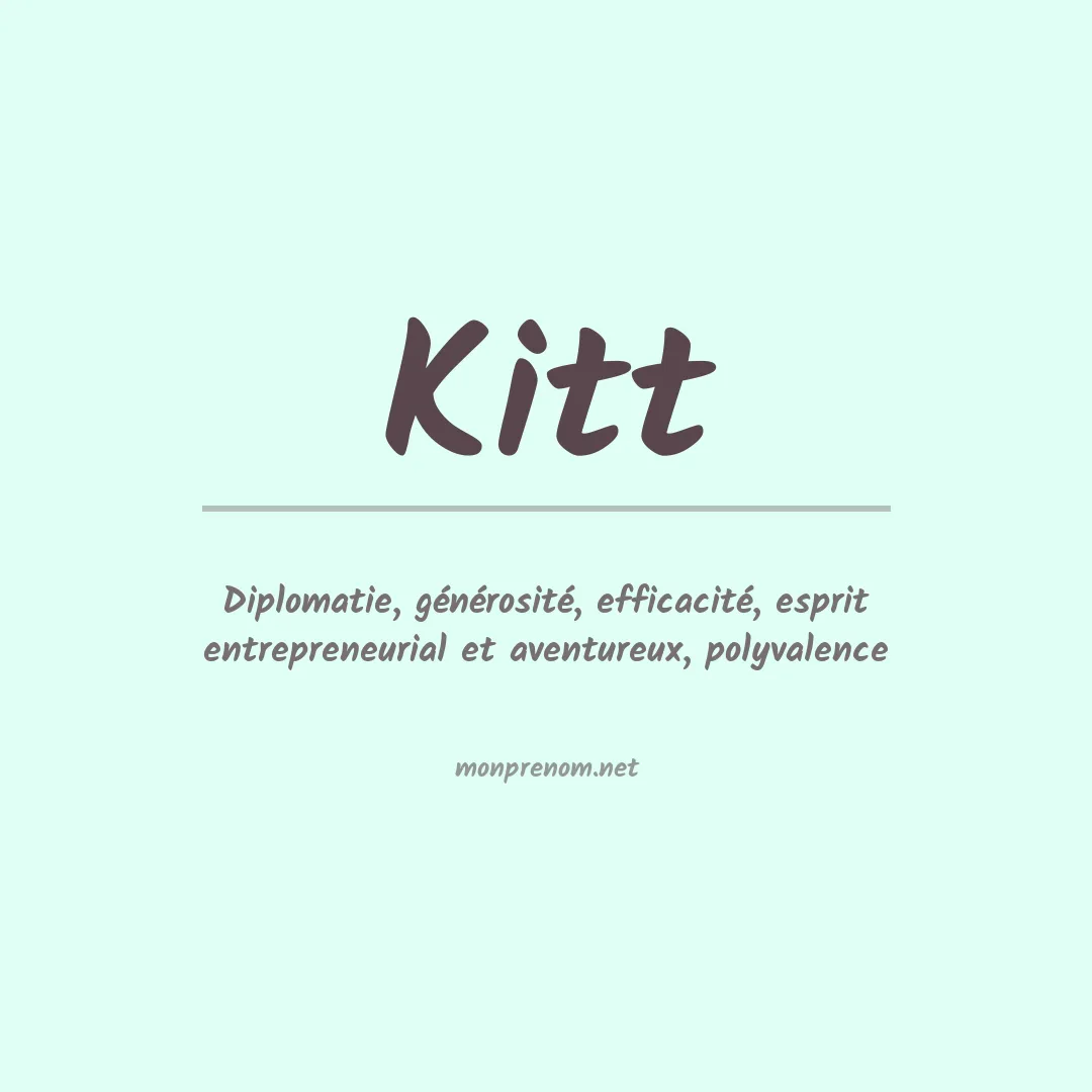 Signification du Prénom Kitt
