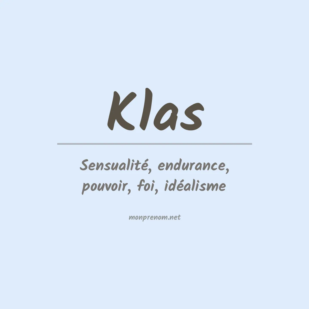 Signification du Prénom Klas