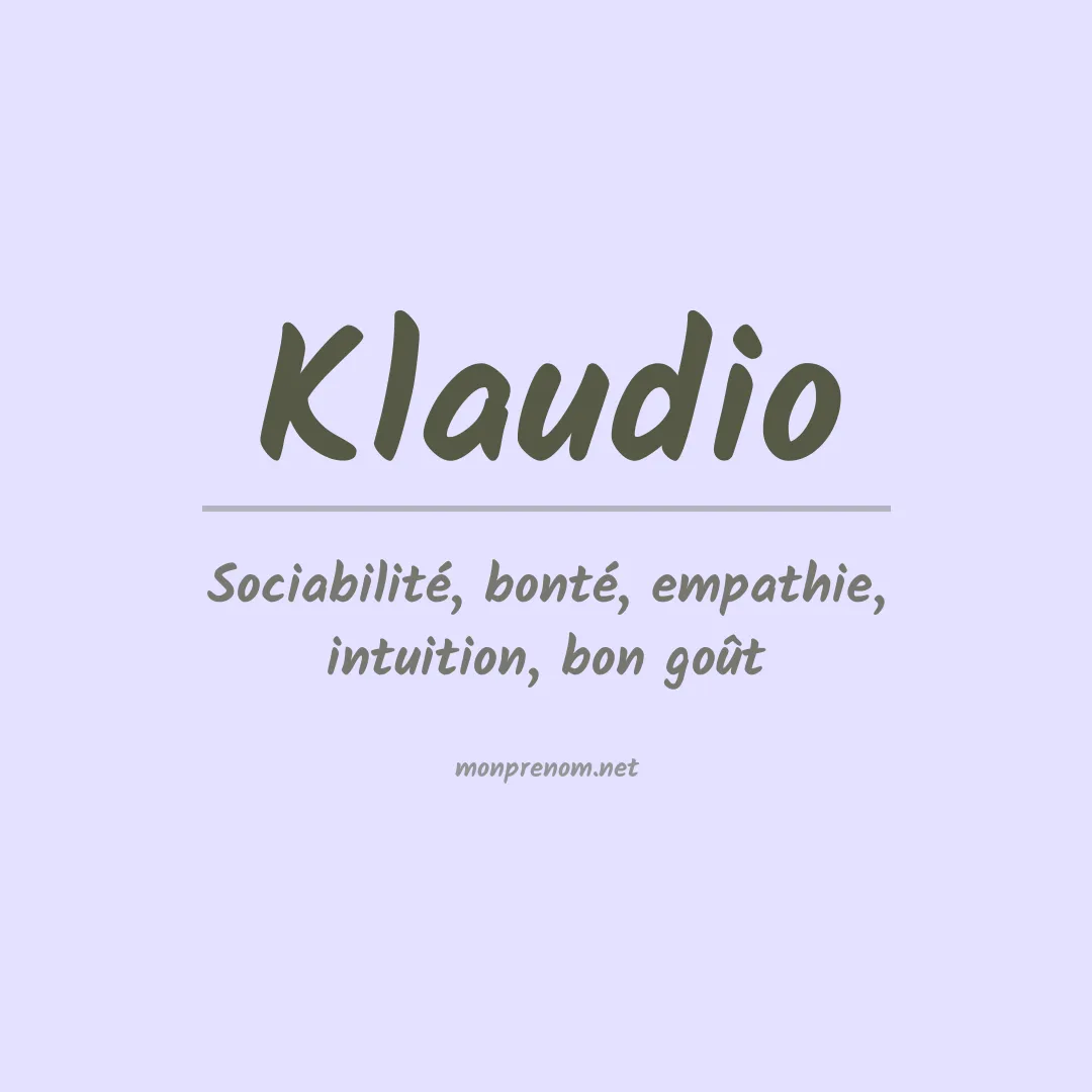 Signification du Prénom Klaudio
