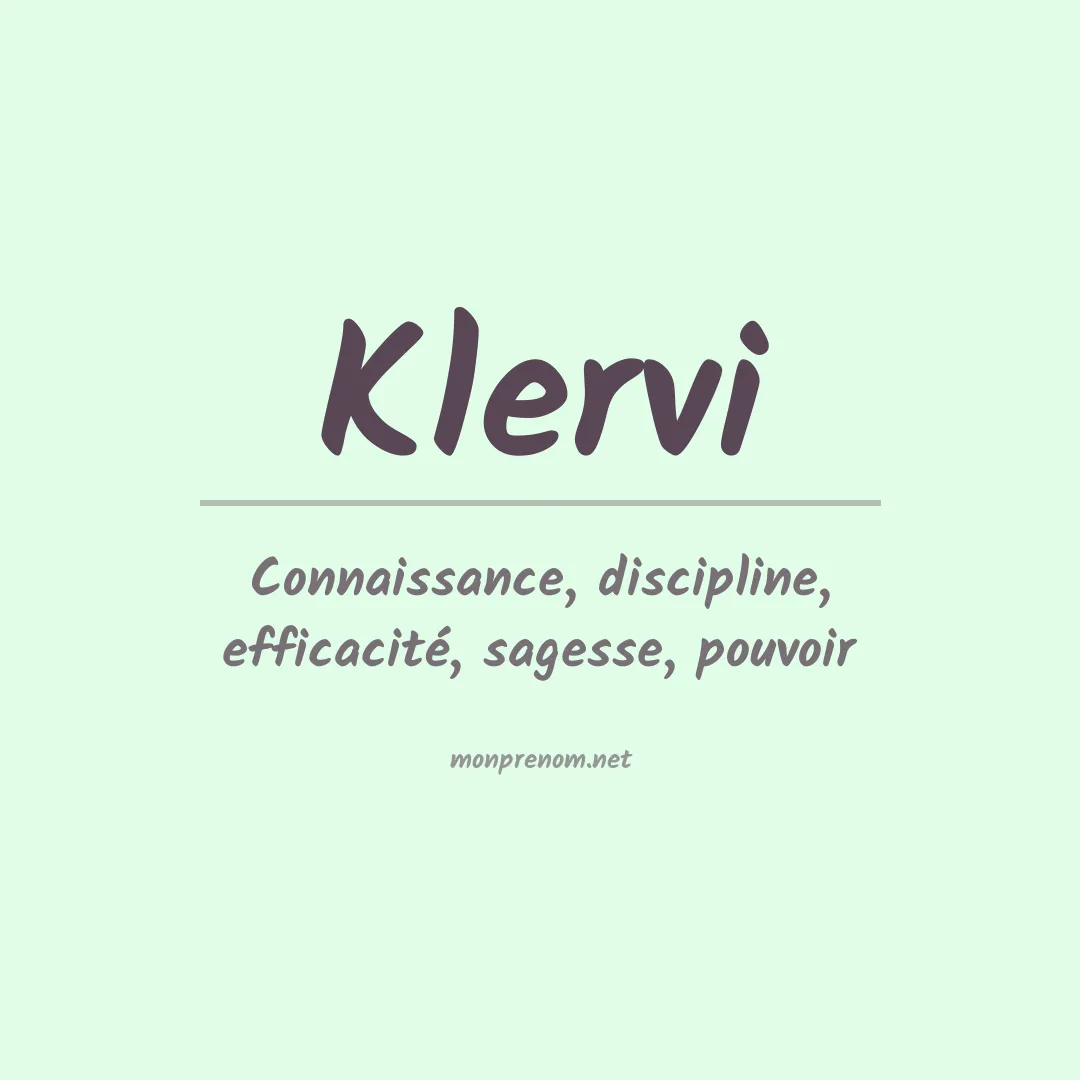 Signification du Prénom Klervi Signification du Prénom Klervi