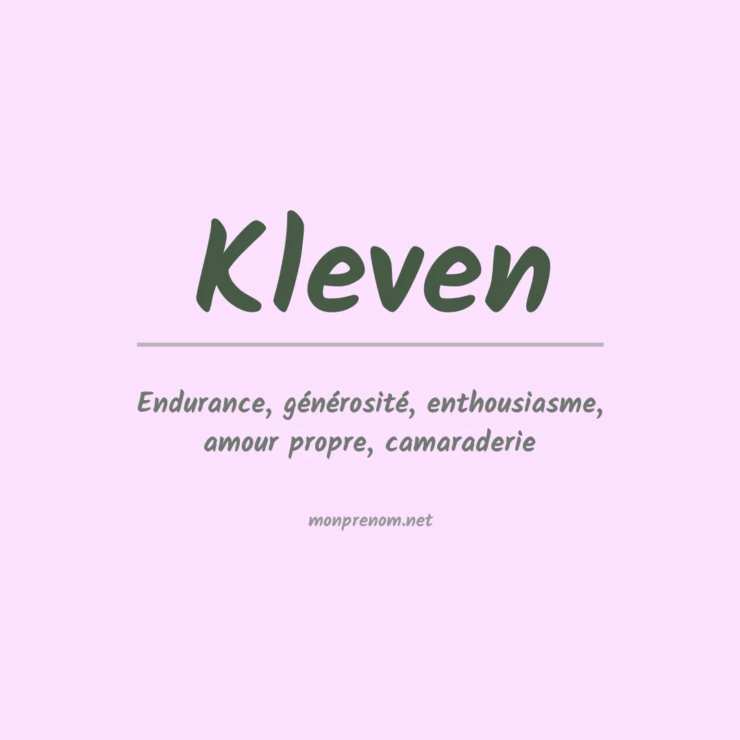 Signification du Prénom Kleven