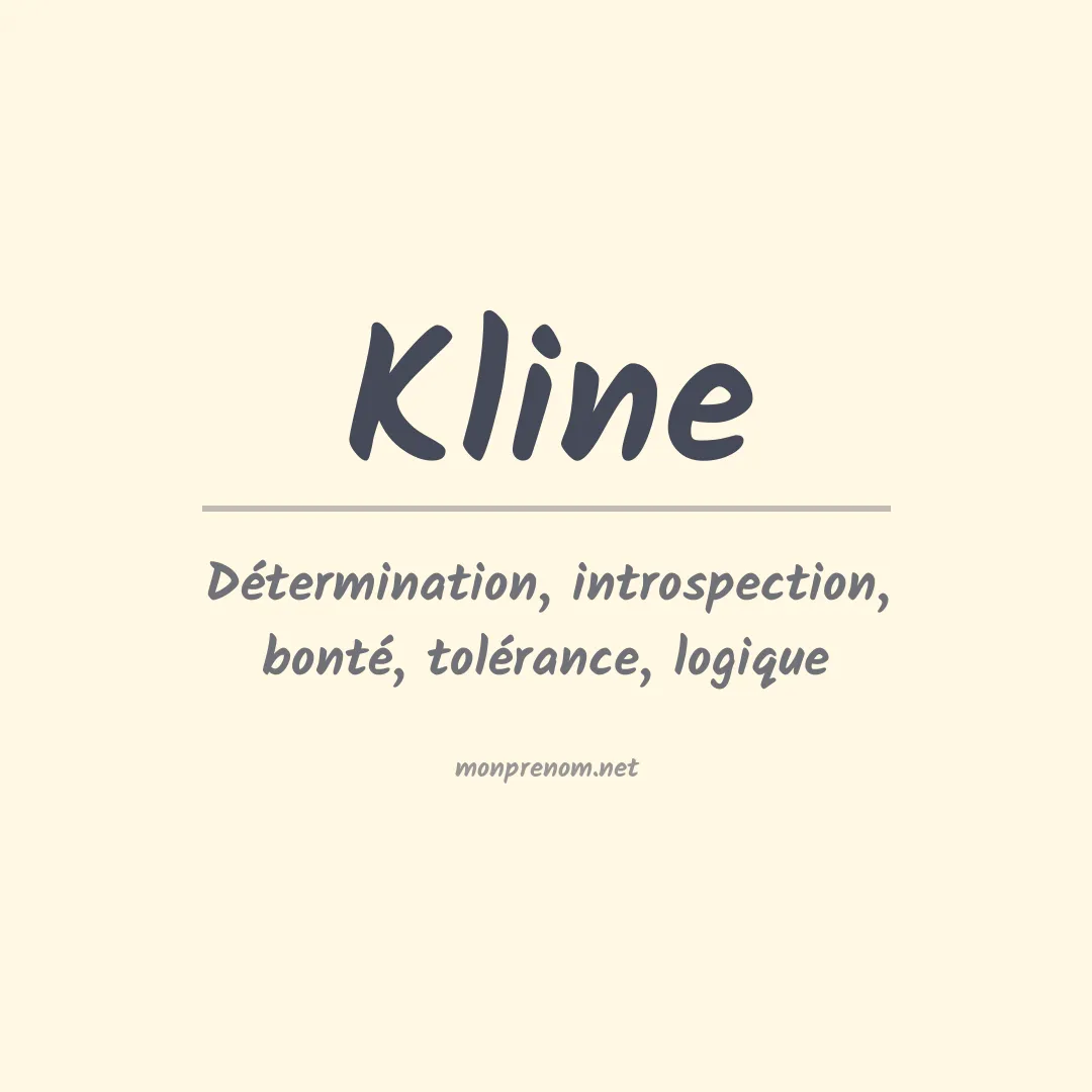 Signification du Prénom Kline