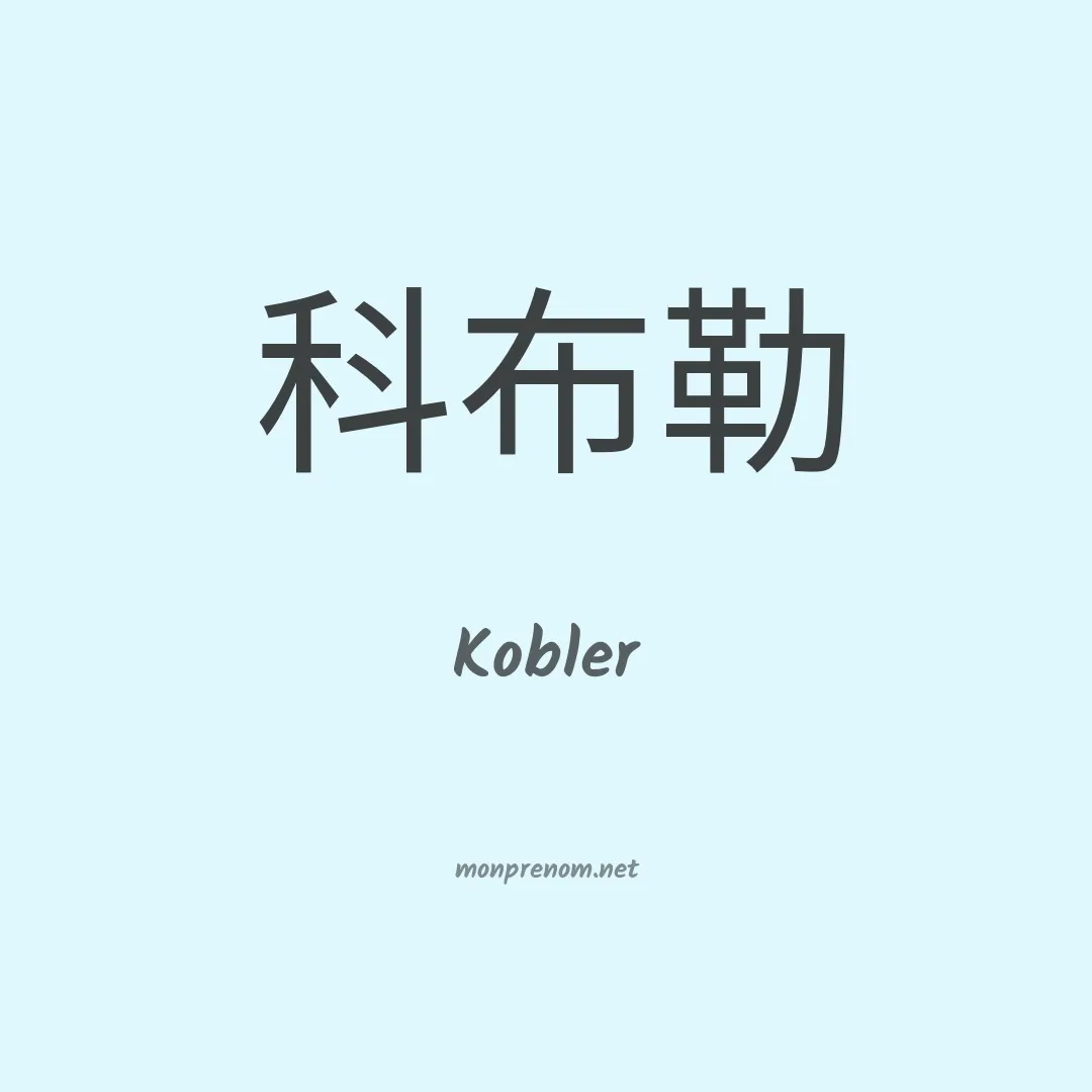 Kobler en chino