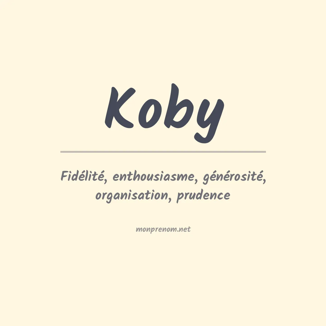 Signification du Prénom Koby