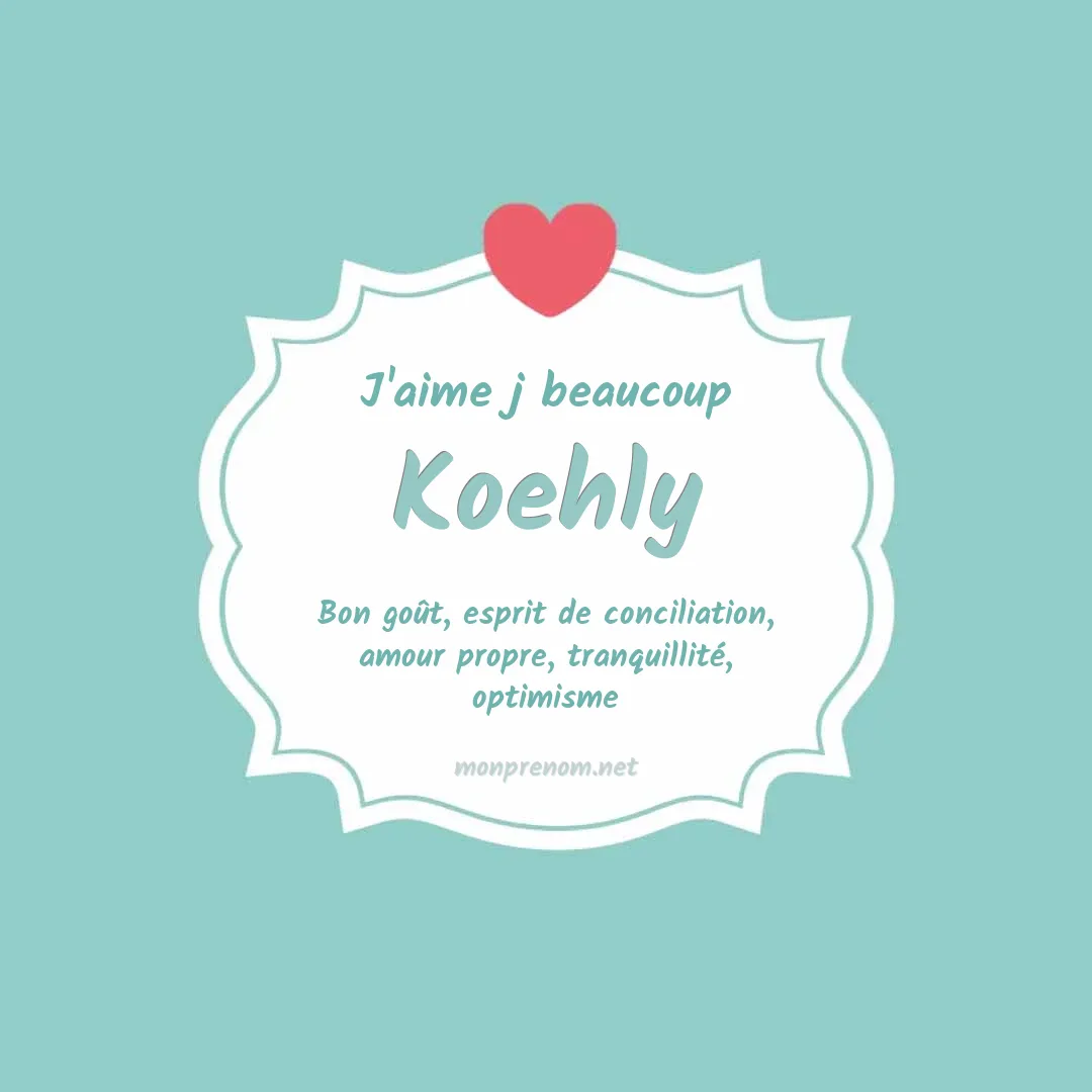 j'aime beaucoup Koehly