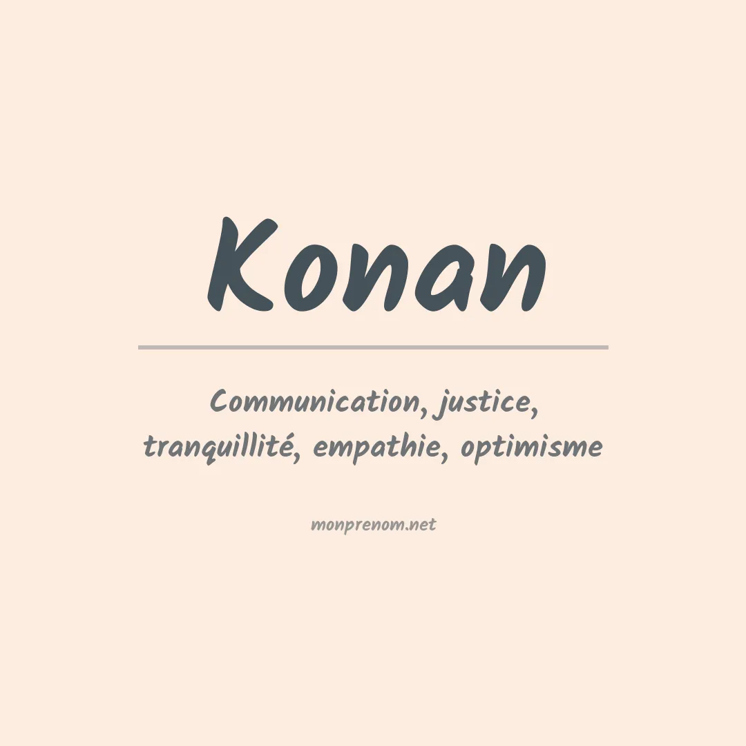 Signification du Prénom Konan