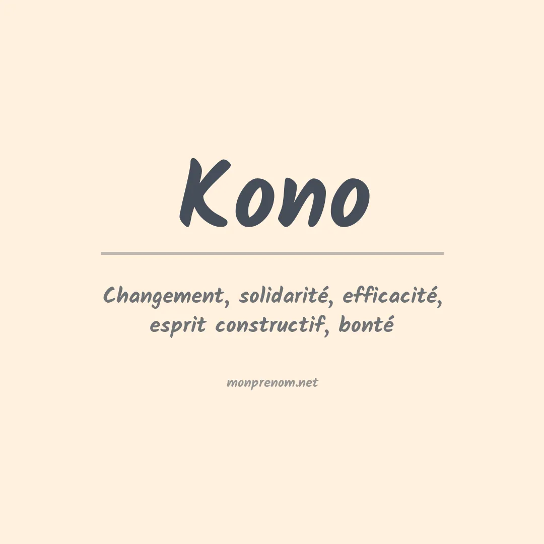 Signification du Prénom Kono