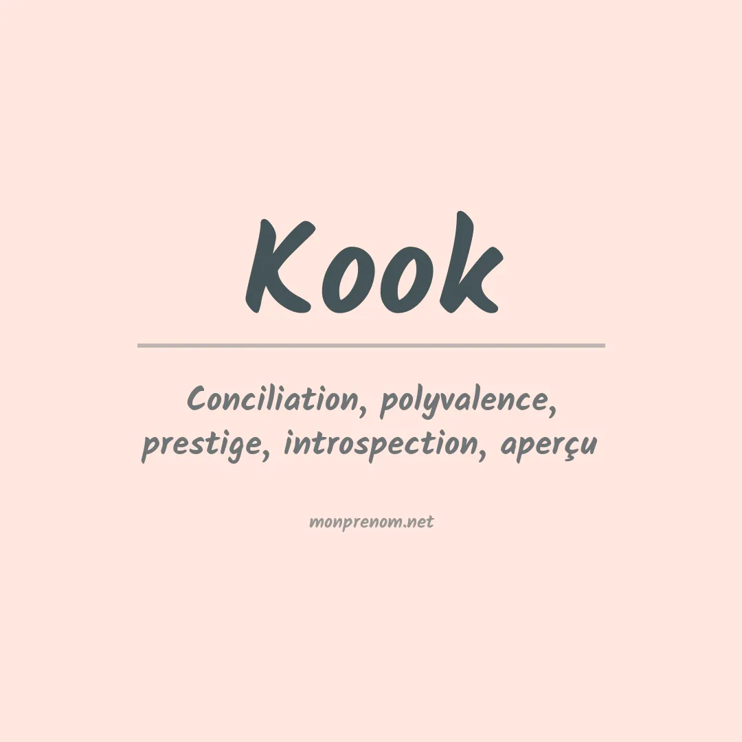 Signification du Prénom Kook
