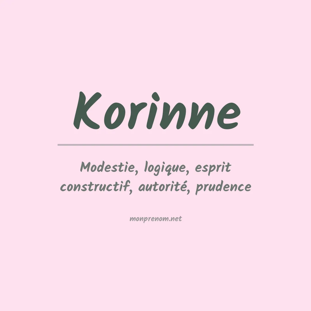 Signification du Prénom Korinne