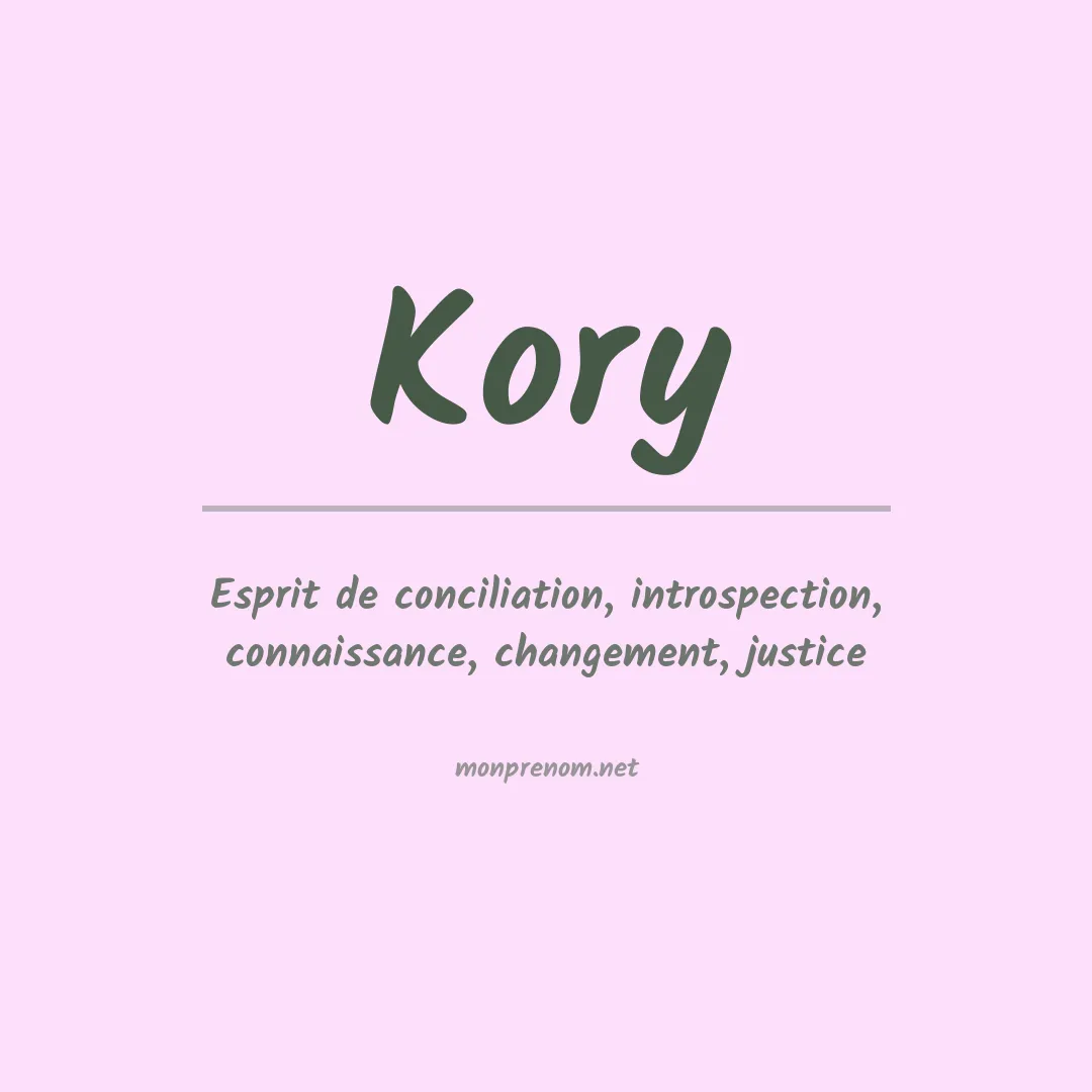 Signification du Prénom Kory