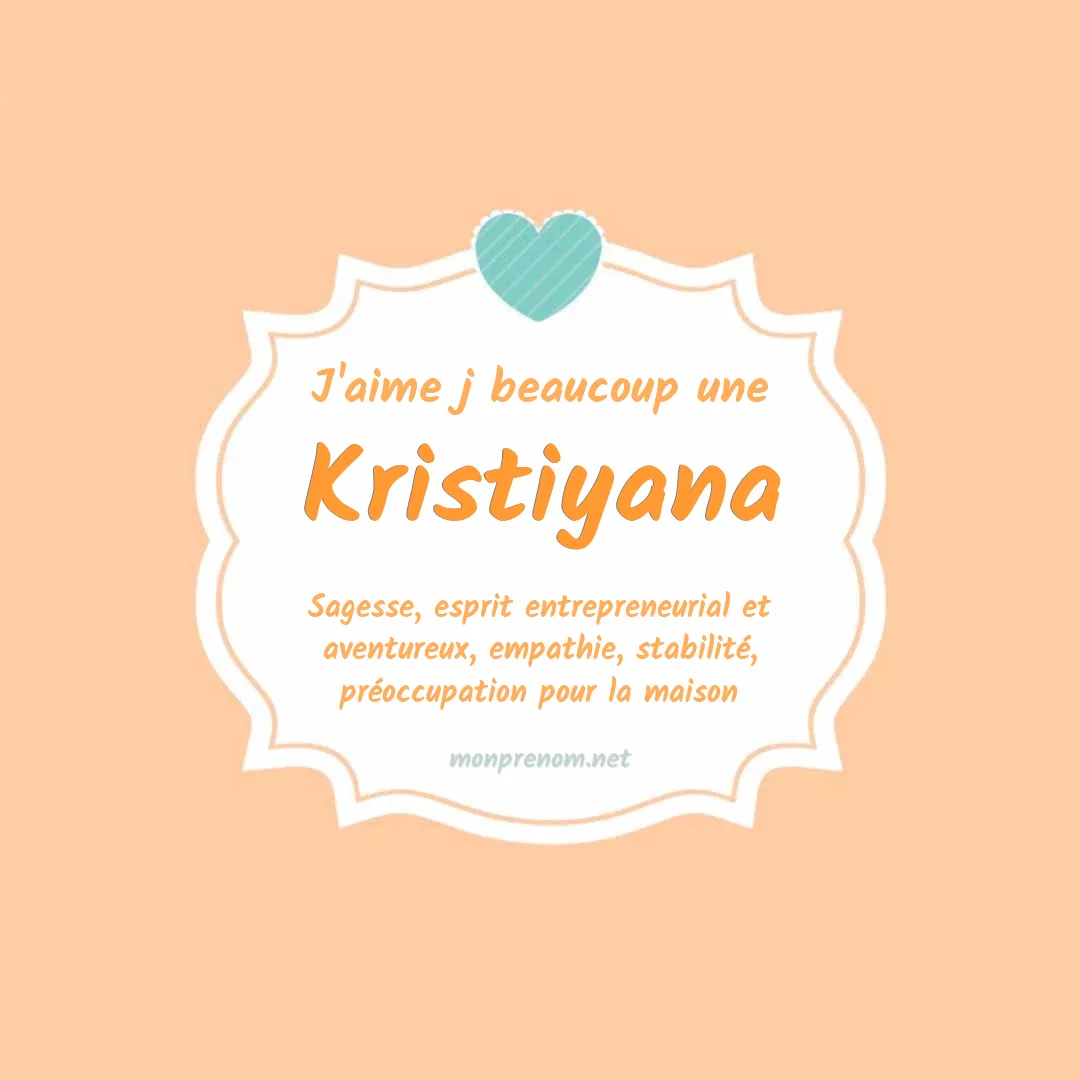 j'aime beaucoup Kristiyana