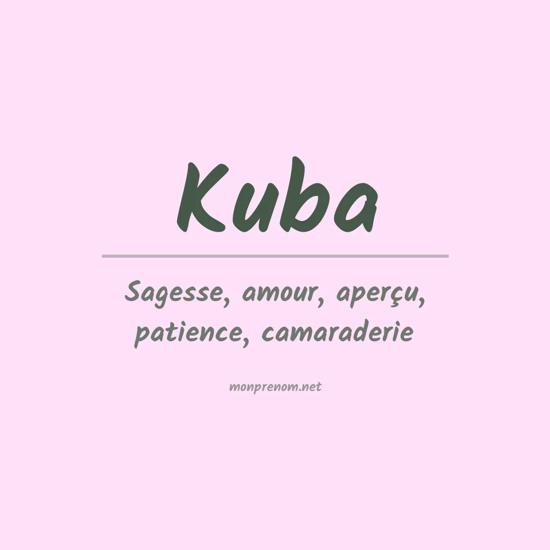 Signification du Prénom Kuba