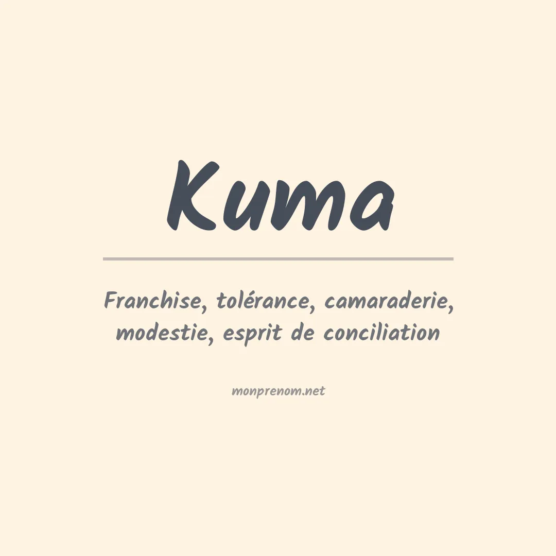 Signification du Prénom Kuma Signification du Prénom Kuma