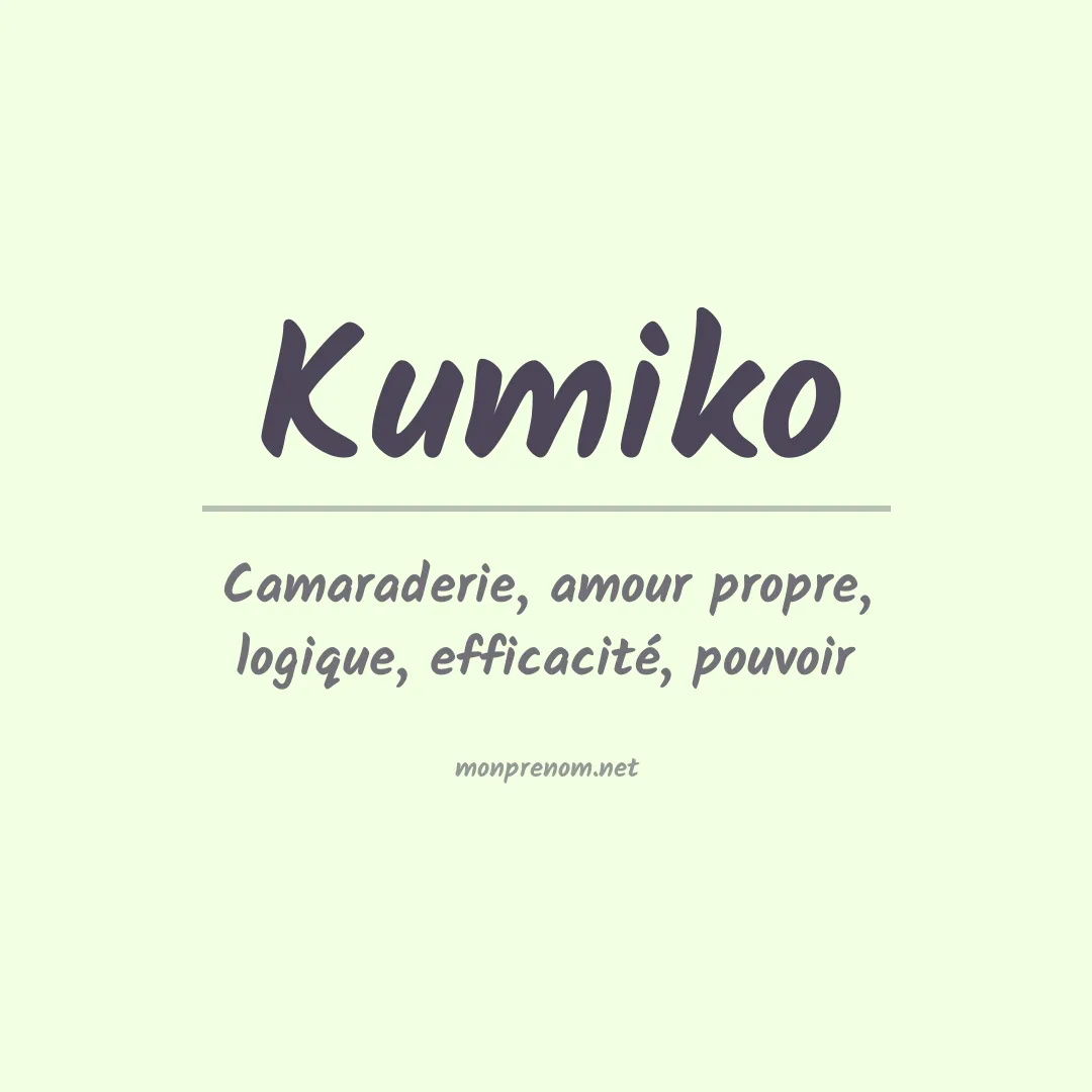 Signification du Prénom Kumiko Signification du Prénom Kumiko